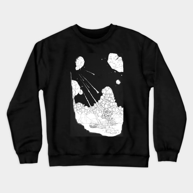 Meteor Storm Crewneck Sweatshirt by kidsuperpunch